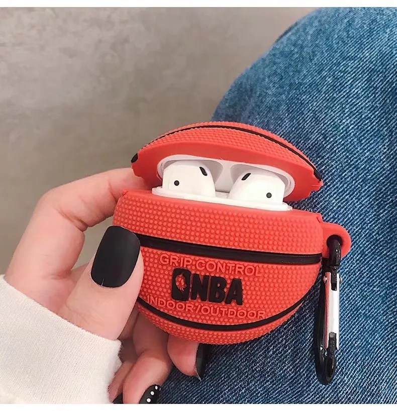 Милая баскетбольная Мягкая кукла из силикона чехол для Apple Airpods чехол прекрасная футбольная игрушка чехол