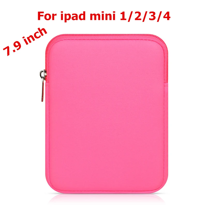 Мягкие планшеты гильзы сумка для iPad Mini 1/2/3/4 Air 1/2 крышка чехол для iPad Pro 9,7 нового iPad / 9,7 для чтения электронных книг 6 - Цвет: 7.9 inch rose red