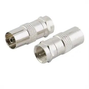

1Pcs F Type Male Plug Connector Socket to RF Coax TV Aerial Female RF Adapters
