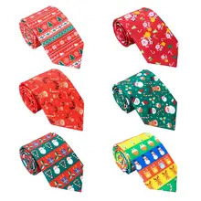 Для мужчин рождественские галстуки, новинка, милые носки с рождественским со звездным принтом для отдыха и вечеринок Веселые Галстуки 40JF