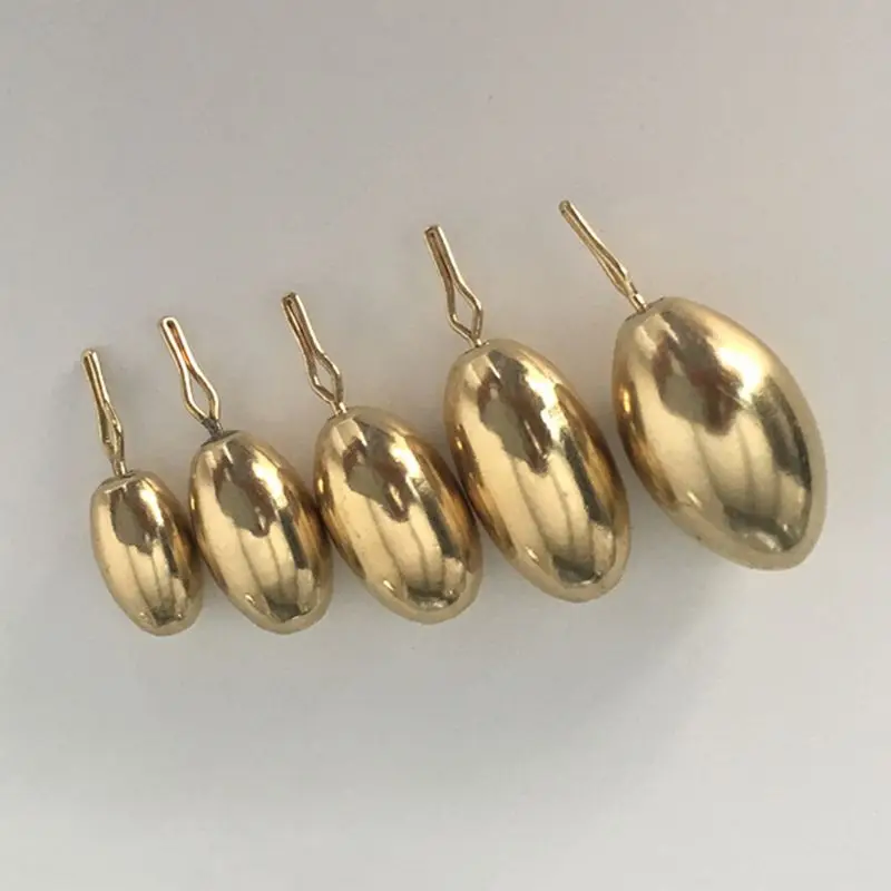 

14 Pcs/pack Copper Sinker Pendant 10/7/5/3.5g Bullet-shaped Copper Tip Fishing Accessories Equipment Y51D