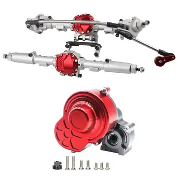 

1 set Metal Front Axle and Rear Axle Set & 1pcs Climbing Car Medium Gearbox,Sealed All-Metal Gearbox
