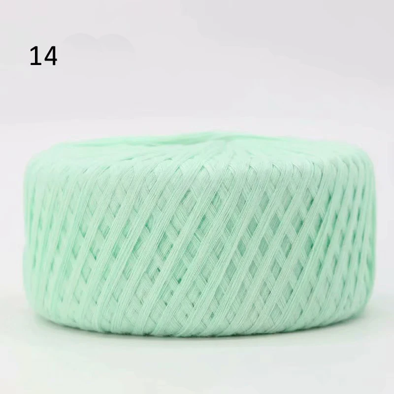 14Water green Хлопковая нить ручной работы крючком Diy кукольный свитер шарф линия в толстой шерсти для малышей VS029 - Цвет: 14Water green