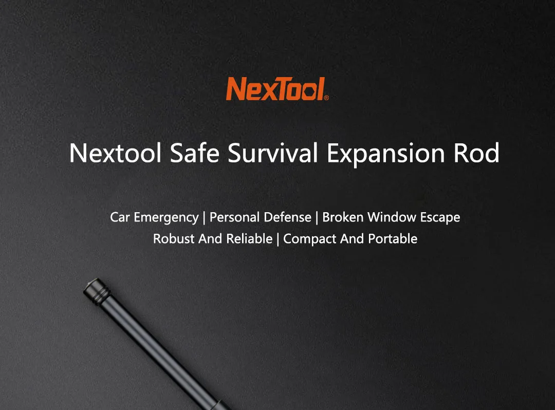 Xiaomi Nextool безопасная телескопическая штанга для выживания, автомобильная палка для экстренной защиты, разбитое окно, портативная палка для выживания на открытом воздухе