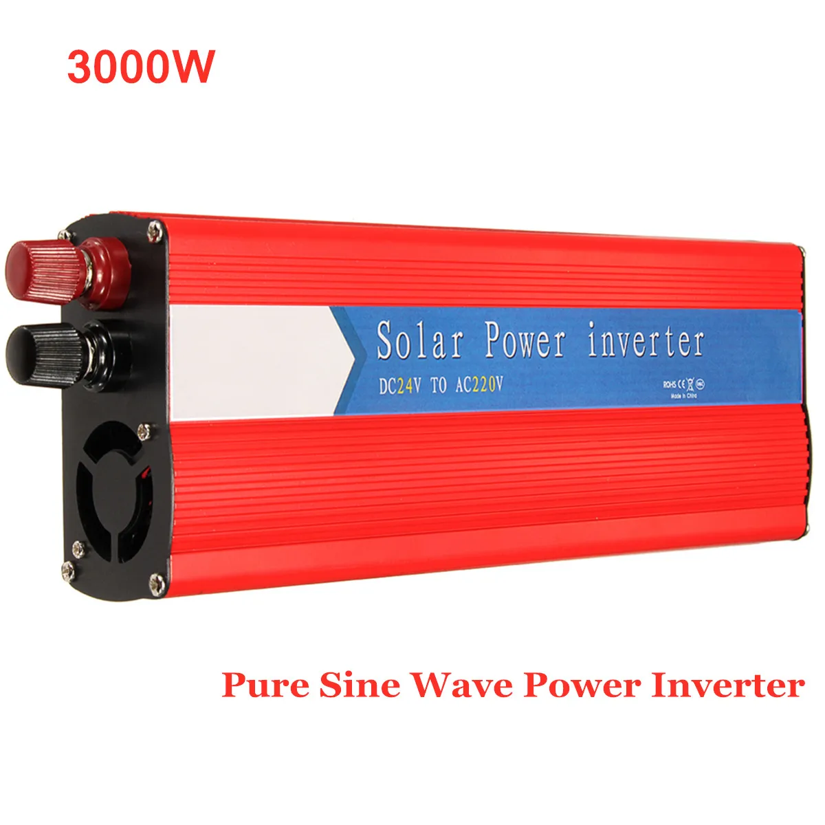 3000 Вт Инвертор с зарядным устройством 12/24V дo AC 220/110V USB Напряжение трансформатор Синусоидальная волна Мощность поставляет солнечное Мощность инвертор интеллигентая(ый