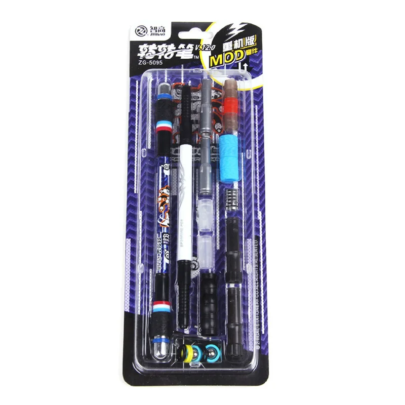 

2pcs/set Rotating pen V12DIY free group with heavy machine version two games special pen School Office Stationery Supplies