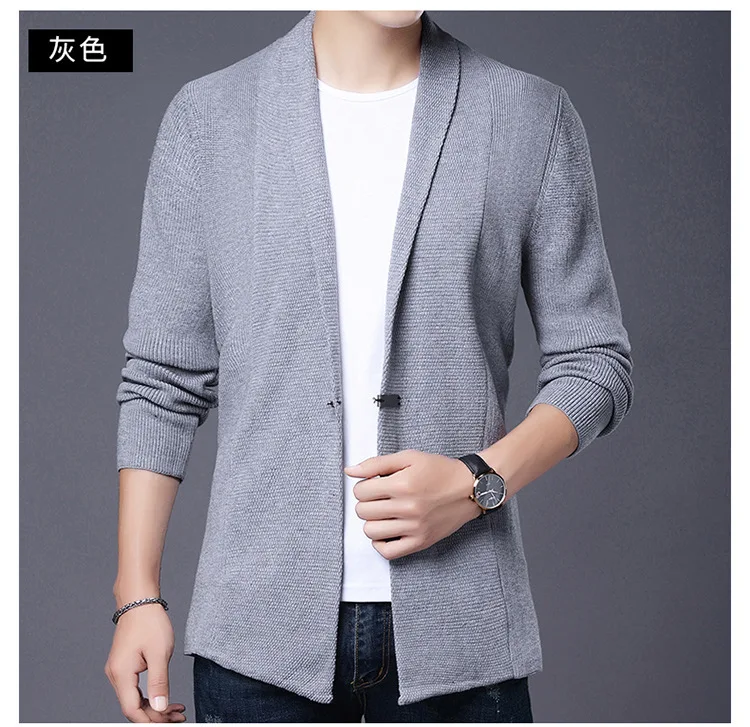 Top Quality New Streetwear Brand Fashion Woolen Slim Knit Cardigan Men Japanese Sweater Casual Coats Jacket Mens Clothes 2023_voghion.com
