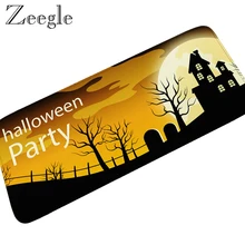 Zeegle Halloween Printed Kitchen Long Carpet Living Room Rug Anti-slip Hallway Carpet Washable Bedside Carpet Mat Bathroom Rug