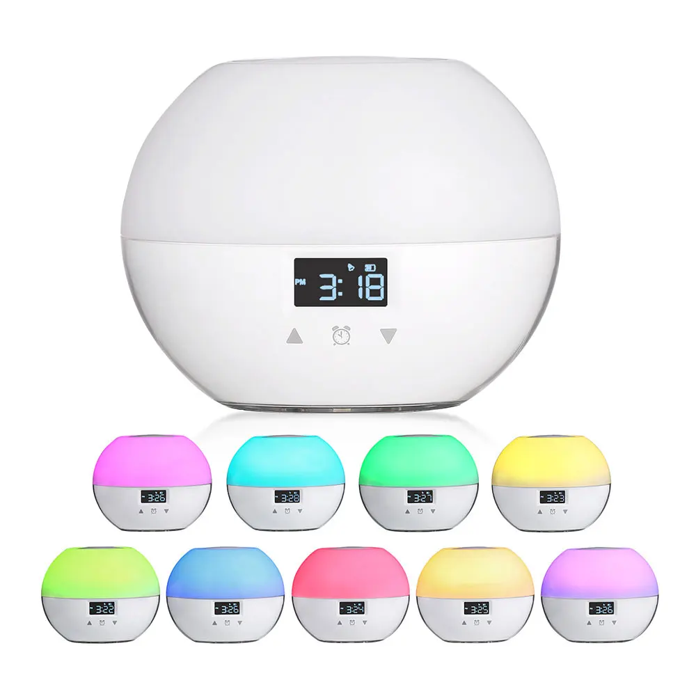 Световой будильник Smart Wake Up Light для детей моделирование режим сна ночник для спальни с Повтор для украшения