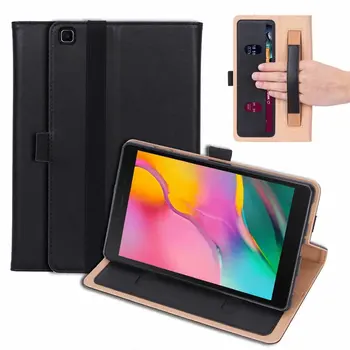 

Rotating Case Cover with Wallet Pocket with Hand Strap with Auto Sleep/Wake Function for Samsung Galaxy Tab A 8.0 SM-T290/T290