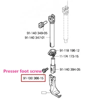 Needle Plate Screw & Feed Dog Screw & Needle Screw & Presser Foot Screw & Position Block Bracket Screw For PFAFF 335H,335,335G - Image 3