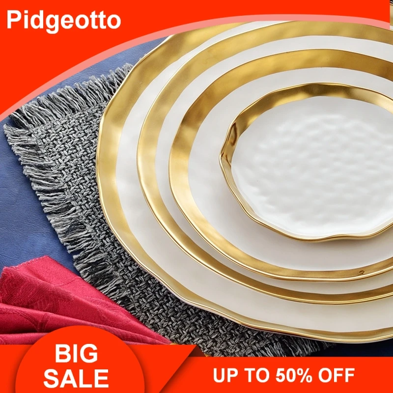 

England Creative Characteristics Phnom Penh Ceramic dinner plate Gourmet Dish Flat Plate Set Free Shipping