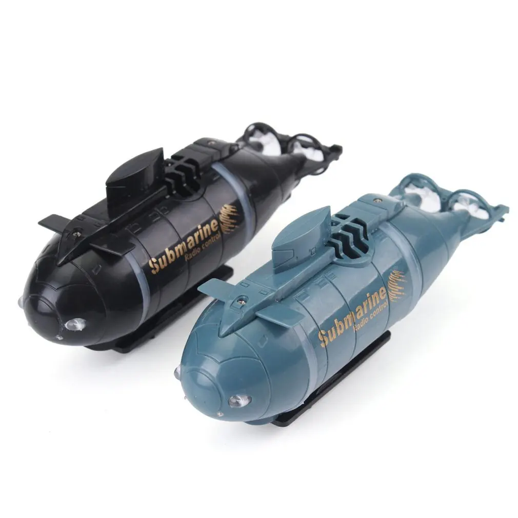 RC Подводная лодка Pigboat игрушка на дистанционном управлении лодка игрушка в подарок светодиодный светильник RC игрушка подарок цвета Водонепроницаемая игрушка - Цвет: blue
