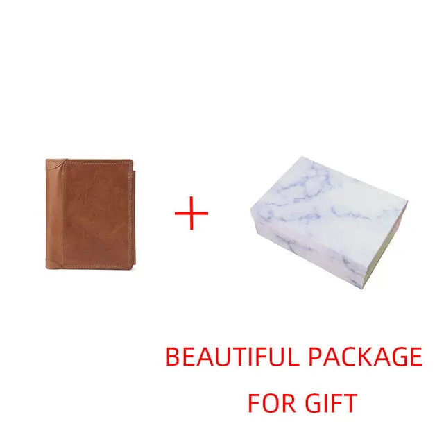 GROJITOO Crazy Horse Wallet Cowhide Leather Men Wallet Multi-card Holder Genuine Leather Wallet Large Capacity Vintage Purse Men Brown Plain Style1P