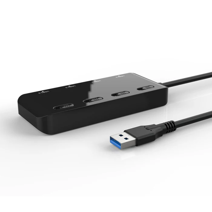 4 порта USB3.0 мульти концентратор разветвитель Кабель расширения ноутбук ПК адаптер с переключателем PUO88