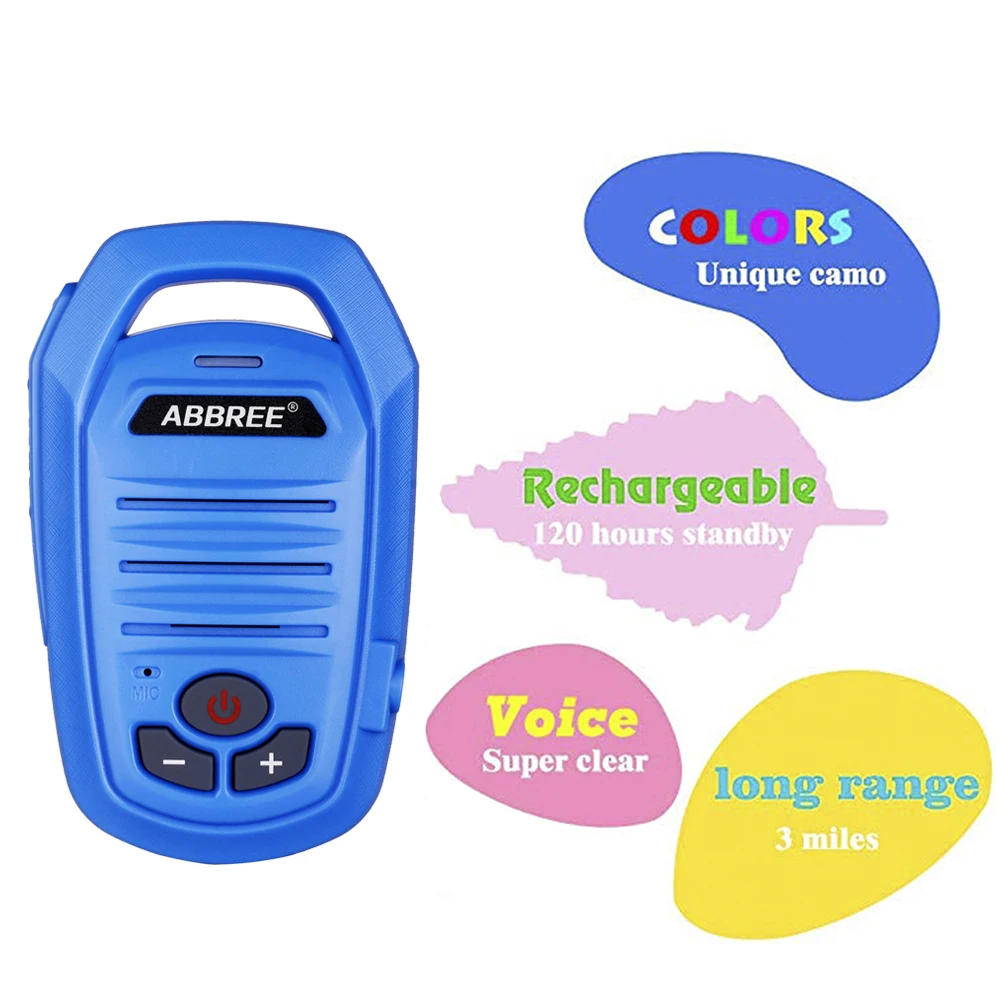 2Pcs Amazing AR-639 Mini Walkie Talkie Radio hand-free