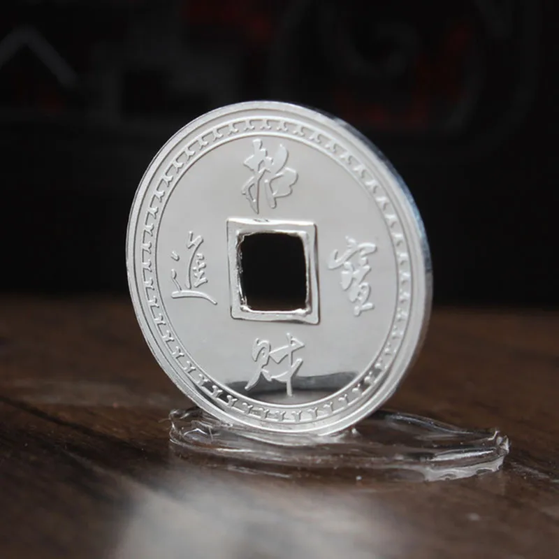 S999 серебряное квадратное круглое отверстие монета инвестиция памятная монета серебряный кулон стерлингового серебра ювелирные изделия Праздничный Подарок 2g