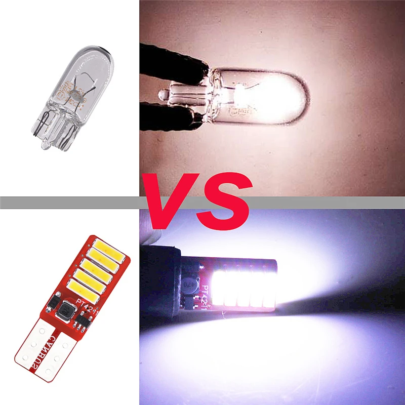 300 шт. T10 светодиодный CANBUS 10 SMD 7020 W5W Автомобильный светодиодный интерьерный клиновидный купольный Светильник Ширина лампы габаритный светильник s лампа неполярность
