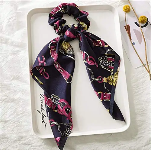 005 1 шт. резинки для волос атласные шелковые эластичные резинки для волос конский хвост держатель резинки для волос винтажные аксессуары для волос для женщин и девушек - Цвет: 005
