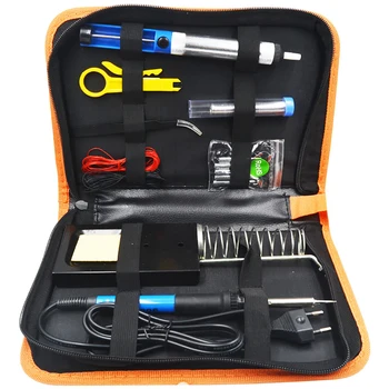 

15pc 60w Digital Electric Soldering Iron 220v 110v Temperature Adjustable Lcd Display Solder Welding Iron Tool Kit Tips US EU UK