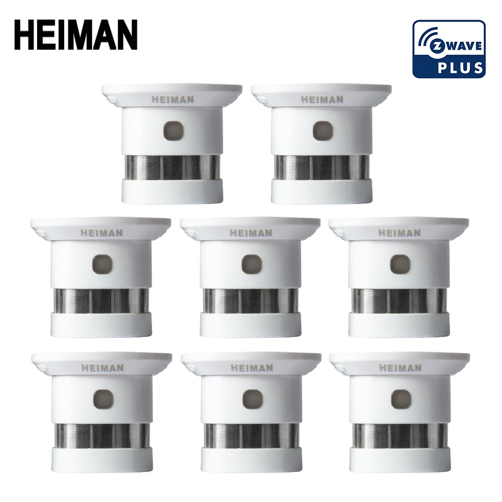 HEIMAN Z-wave детектор дыма Z wave EU 868,42 МГц Zwave датчик Пожарной Сигнализации для безопасности умный дом - Цвет: 8pcs