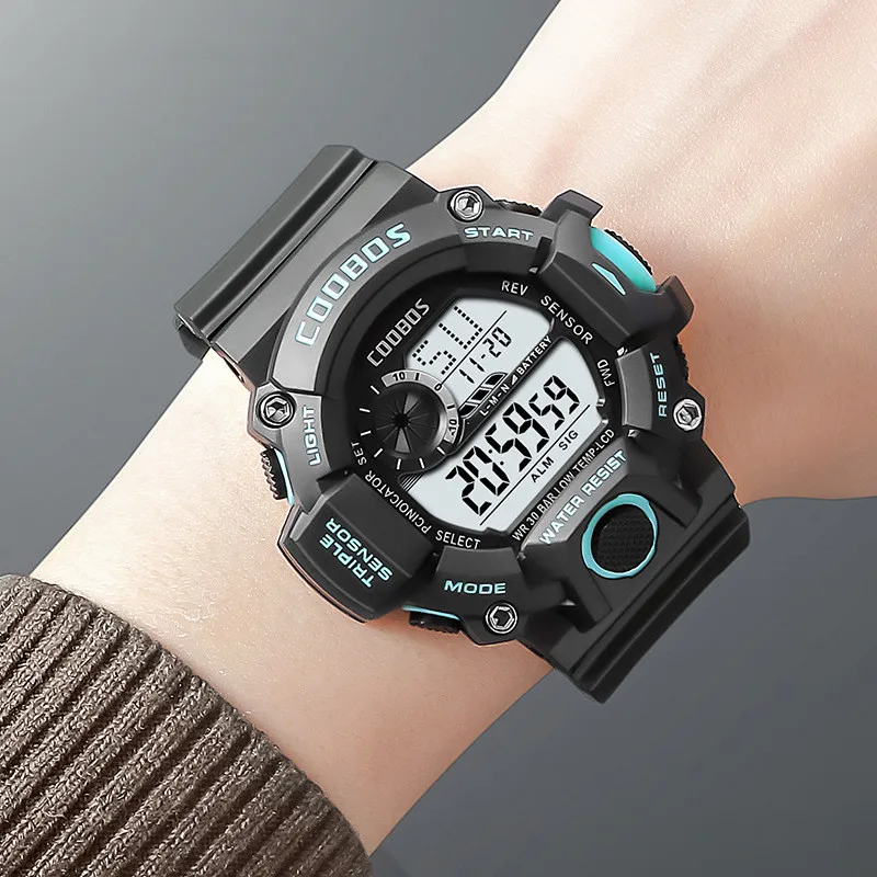 

Watch 50m swimming waterproof student sports electronic watch waterproof LED luminous