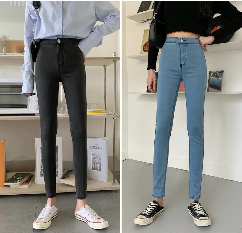 Slim Jeans For Women Skinny High Waist Woman Denim Pencil Pants 