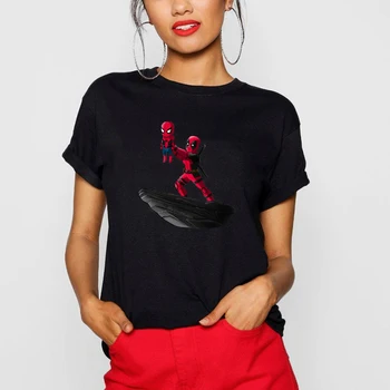 

Funny Deadpool Spiderman Batman SupermanT-shirt Men Women Cotton Short Sleeve Tshirt Boy Girl Tee Tops Cartoon O-Neck T Shirt