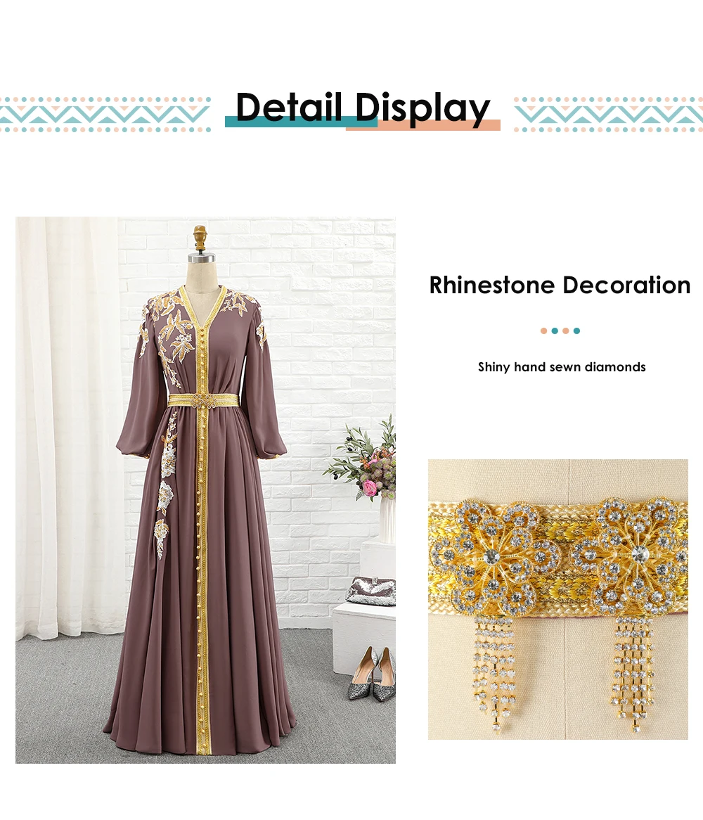 formal evening dresses Bbonlinedress Moroccan Caftan Evening Dresses Embroidery Appliques Long Casual Women Dress Arabic Muslim Plus Size Party Robe evening maxi dresses