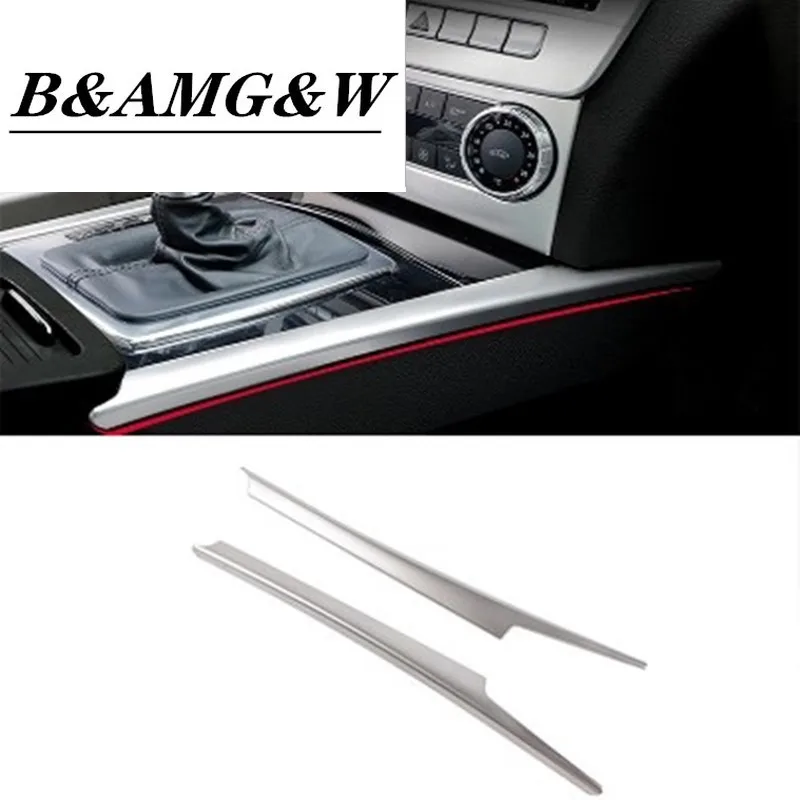 

Car Styling Gear Shift panel decorative strip auto cover trim For Mercedes Benz C class W204 Auto interior sticker Accessories