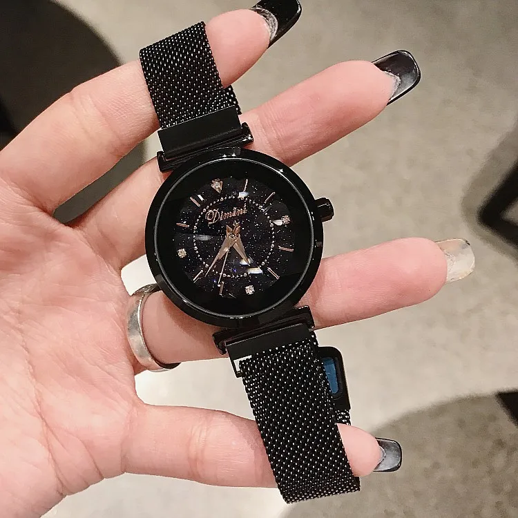 

Dimini Douyin Star Chassis Cool Fashion Ladies' Watch Lazy Iron Absorption Watch Strap Hot Selling WOMEN'S Watch