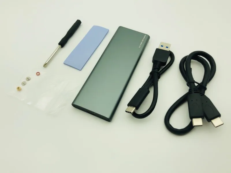 Qиндийский PCIE M.2 NVME SSD корпус M ключ Тип C USB3.1 2240/2280 SSD чехол полностью алюминиевый 10 Гбит/с внешний корпус для твердого диска