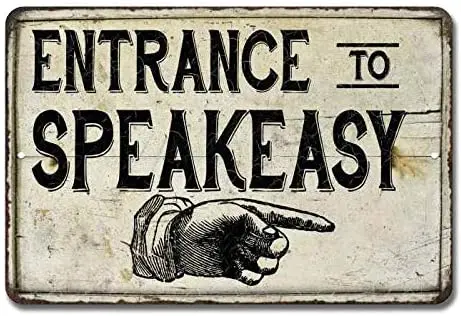 

Decor Speak Easy Signs Great Gatsby Prohibition Decorations Rustic Farmhouse Roaring 20s 1920s Mugshot Wall Art Tin Metal