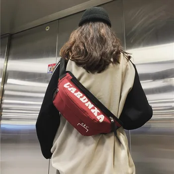 

Bag Female Designer Oxford Belt Bag Harajuku Style Fashion Street Banana Phone Crossbody Chest Bags Unisex Hip-Hop Fanny Pack
