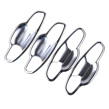 

beler 8pcs Silver Plastic Car Door Handle Bowl Cup Cover Trim Molding Fit For Kia Sportage QL 2017 2018 2019 2020