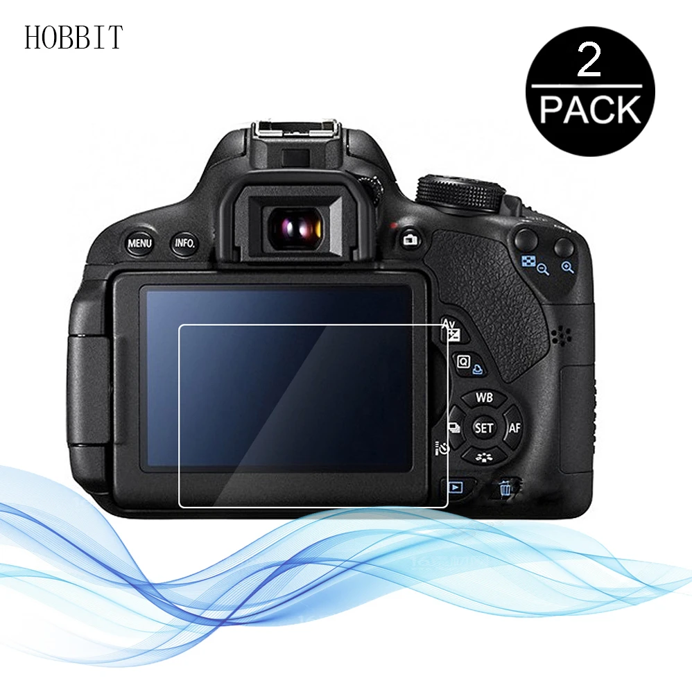 2 uds de vidrio templado 9H para Canon EOS R R5 R6 Ra RP M M2 100D 200D 250D 600D 650D 700D 2000D 9000D 1Dx 1Dc Film Protector de pantalla