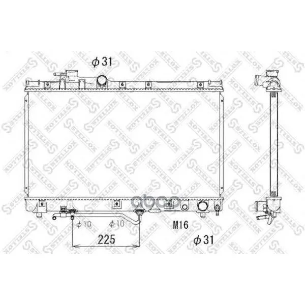 10-25150-Sx_радиатор Системы Охлаждения! Акпп Toyota Corona/Carina 2.0 St202 93-95 Stellox 1025150sx Stellox арт. 1025150SX