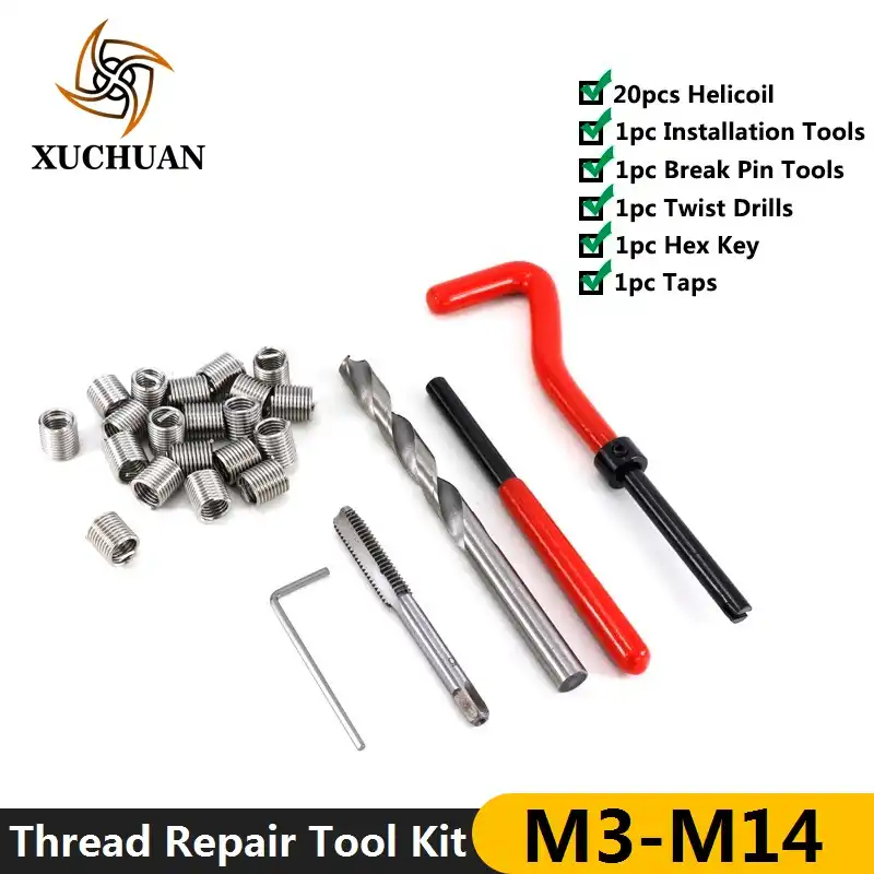 131Pcs Helicoil Auto Engine Block Restoring Damaged Thread repair tool