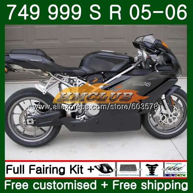 Корпус для поездок на мотоцикле DUCATI 749-999 749S 999 S 2003 2004 2005 2006 комплект 48CL. 97 749 999 S R 749R 999R 999 749 03 04 05 06 обтекатель все плоский blk