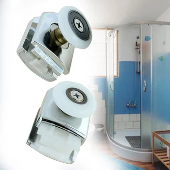 

2PCS Sturdy DIY Home Durable Accessories Door Hardware Low Noise Shower Roller Top Bottom Smooth Slide Practical Bathroom WHeel