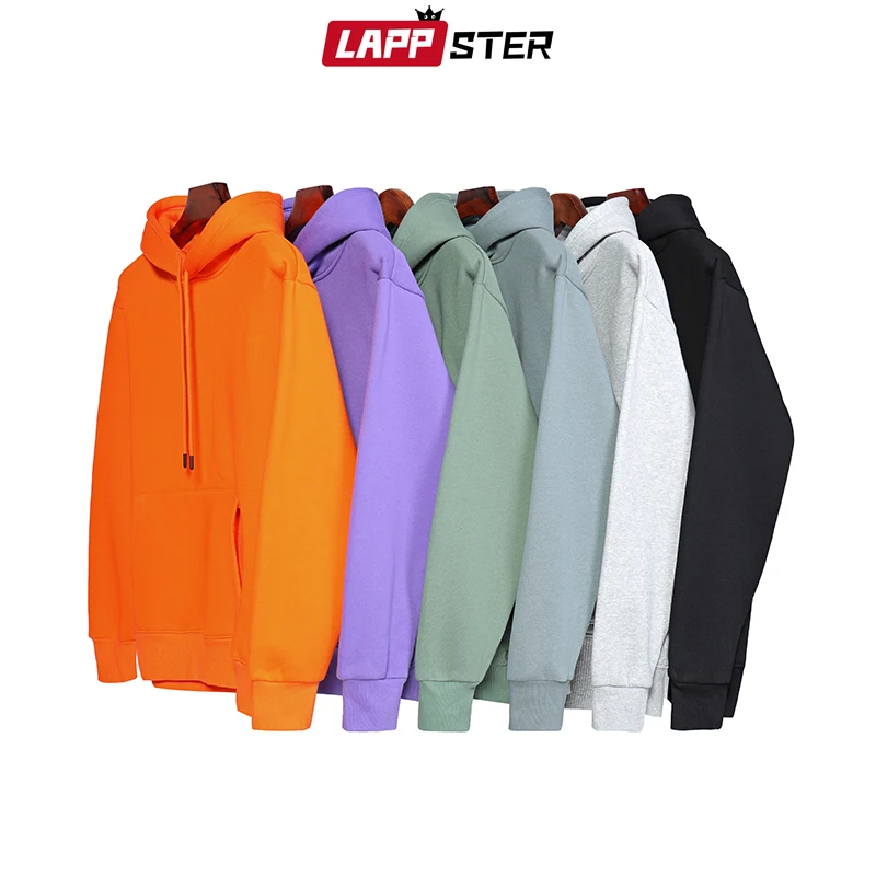 LAPPSTER Men Harajuku Solid Hooded Hoodies 2020 Women Hip Hop Oversized Streetwear Sweatshirts Man Black Fashion Colorful Hoodie LAPPSTER Men Harajuku Solid Hooded Hoodies 2020 Women Hip Hop Oversized Streetwear Sweatshirts Man Black Fashion Colorful Hoodie