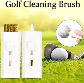 

White Ball Cleaner Golf Club Cleaning Brush Training Aid Tool Brush Practice 2 in 1 Kit Iron Wedge Groove 1-5 Pack Drop Shipping