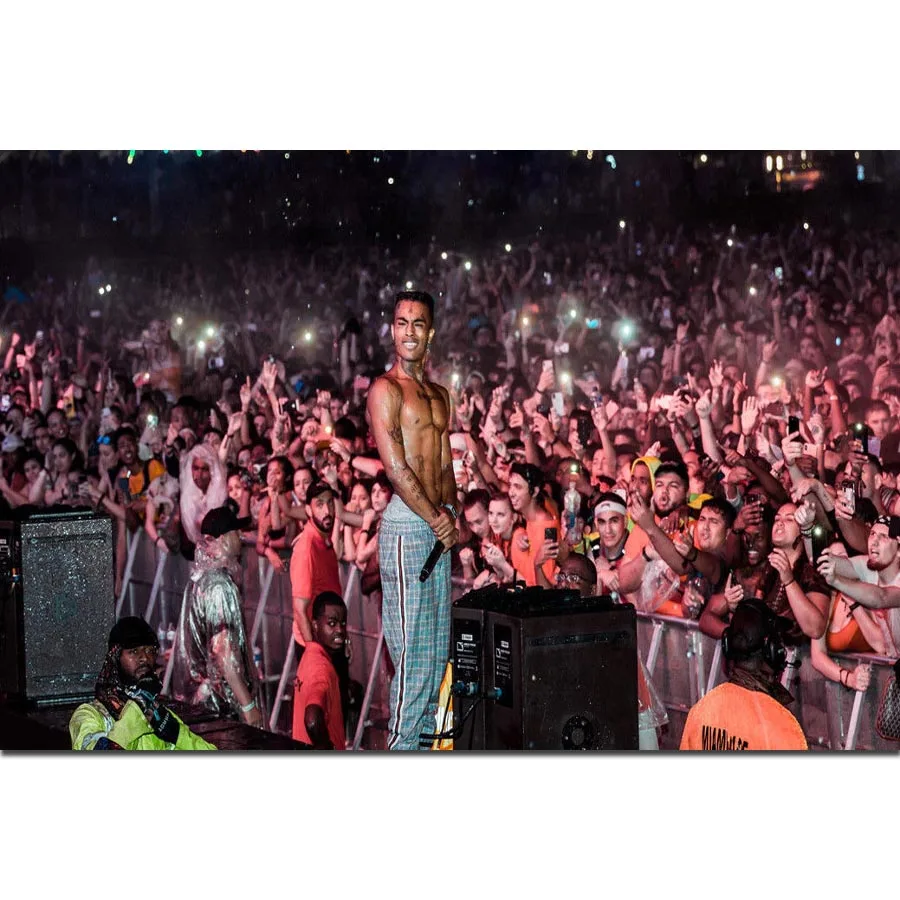 MT482 пользовательские XXX TENTACION Рэппер музыкальный певец Звезда концертный картина