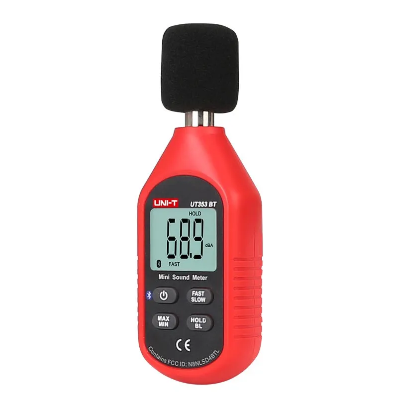 UNI-T UT353BT мини-измеритель звука/Bluetooth Коммуникационный промышленный/домашний Звуковой Измеритель с ЖК-подсветкой индикация низкого заряда батареи