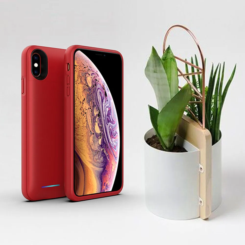 Ультратонкий Магнитный чехол для зарядного устройства на 4000 мАч iPhone X внешнего