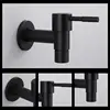 Stainless Steel Faucet Black Wall Mounted Washing Machine Tap Bath Toilet Mop Pool Water Taps for Garden Bathroom 3