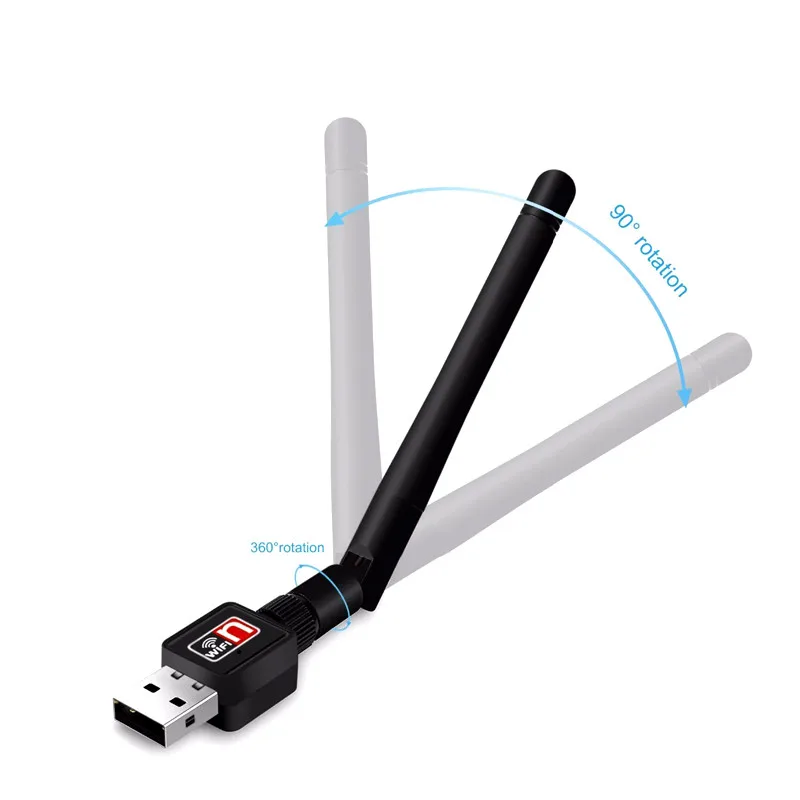 

Mini tarjeta de red adaptador WiFi USB 150mbps 2dBi Wi-Fi adaptador PC WiFi antena WiFi Dongle 2,4G USB Ethernet WiFi receptor
