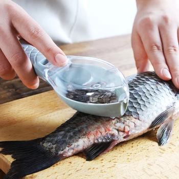 

Fish Skin Brush Scraping Scale Brush Graters Fast Remove Knife Cleaning Peeler Scaler Scraper Seafood Tools Kitchen Accessories