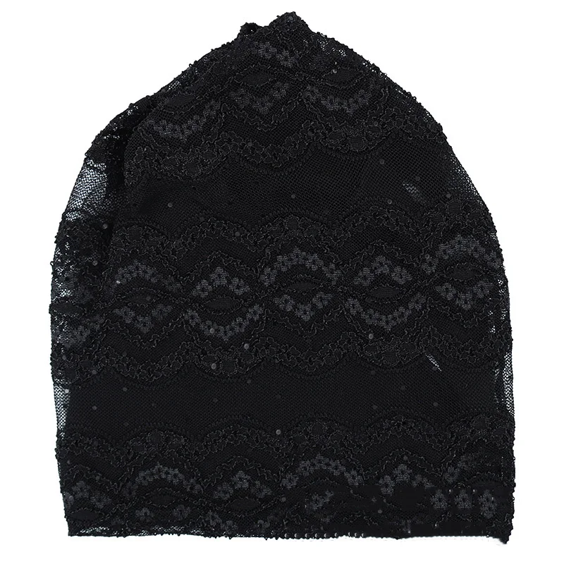 CUHAKCI, Женская кружевная шапка Skullies с цветочным рисунком, мешковатая шапка, модная шапочка, мягкая бандана, тюрбан, осенняя весенняя шапка, женский головной Убор
