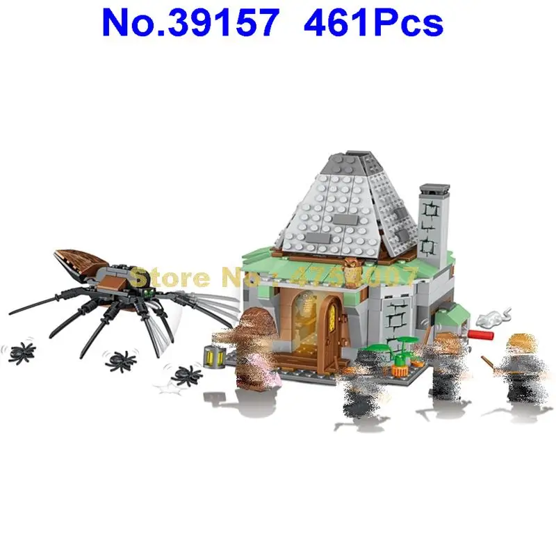 

39157 461pcs movie harry hagrid's hut 4738 lele building blocks 4 figures Toy